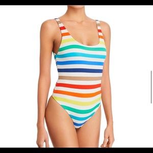 Alice and Olivia Rainbow Stripped Body Suit